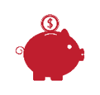 piggy bank icon representing financial
